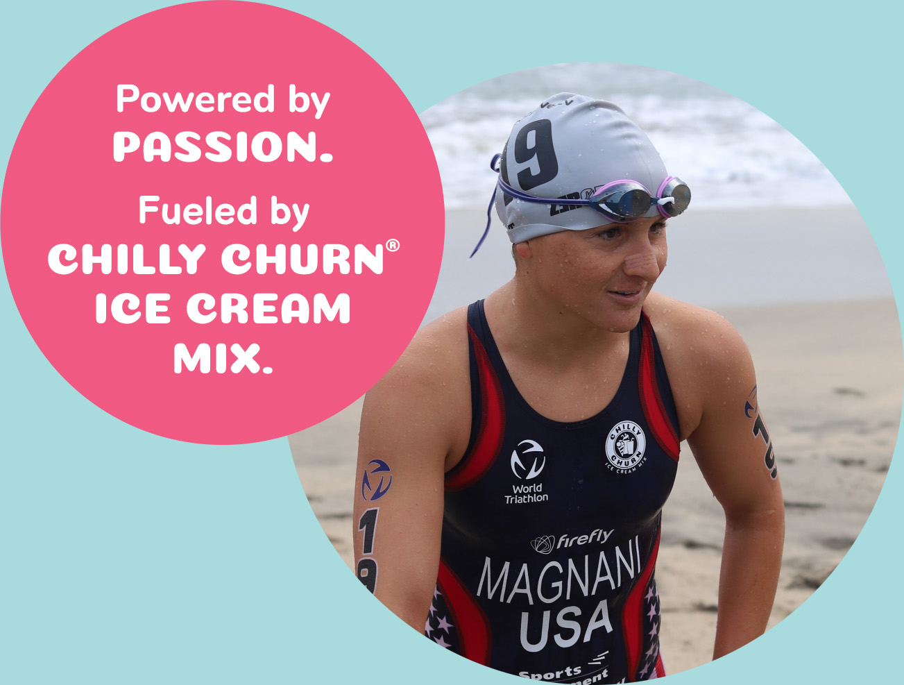 Michelle Magnani. Powered by passion. Fueled by chilly churn ice cream mix.